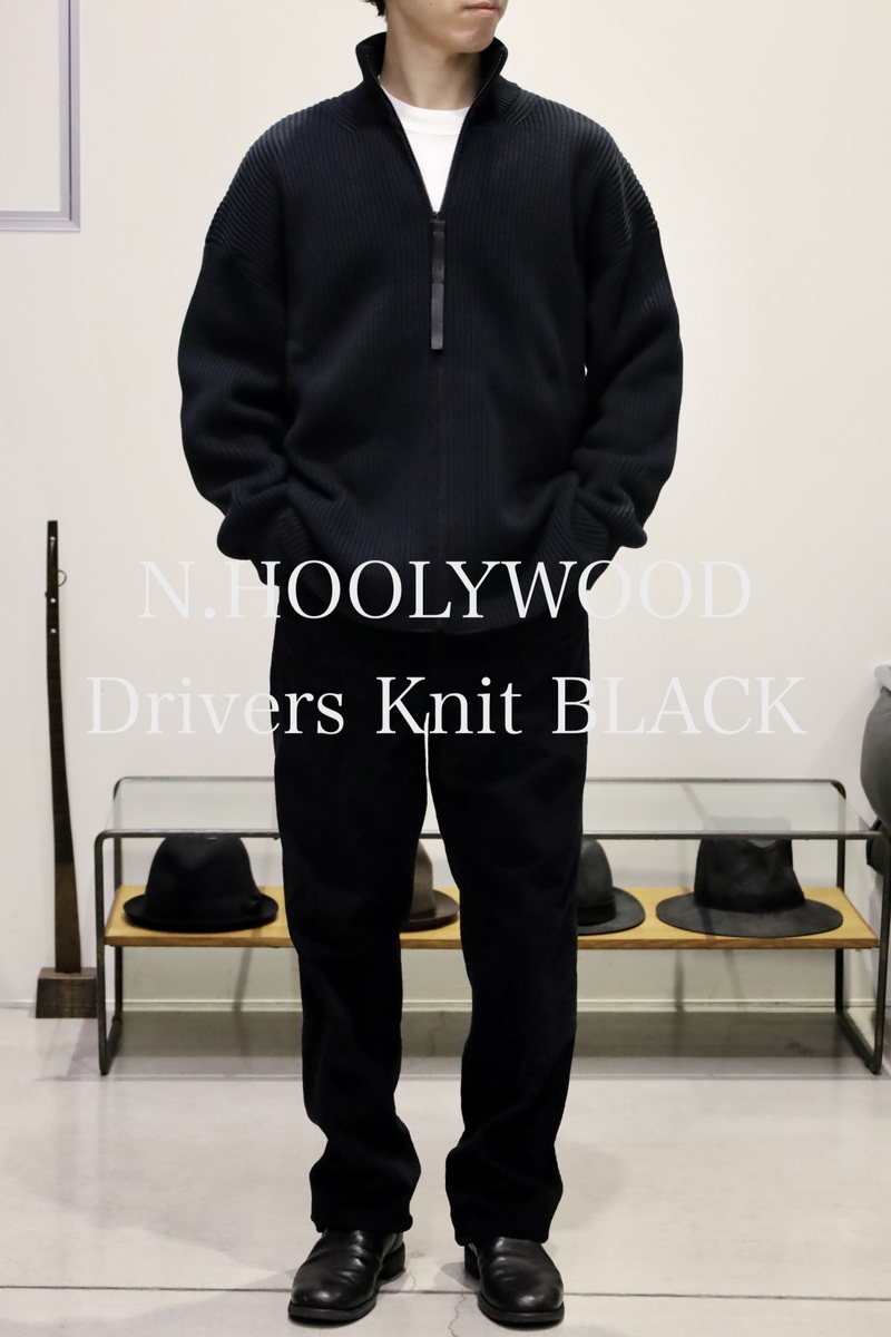 N.HOOLYWOOD Drivers Knit BLACK