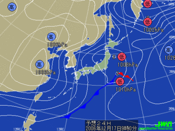 明日の気圧配置図