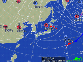 明日の気圧配置図