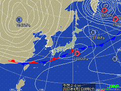 明日の気圧配置図