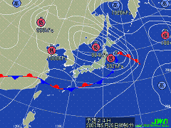 明日の気圧配置図
