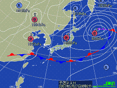 明日の気圧配置図