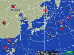 明日の気圧配置図