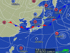 明日の気圧配置図