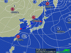明日の気圧配置図