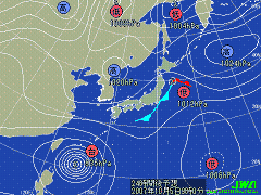 明日の気圧配置図