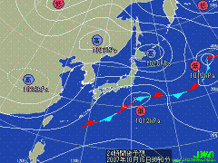 明日の気圧配置図