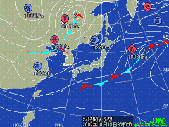 明日の気圧配置図