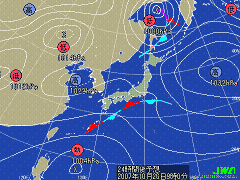 明日の気圧配置図
