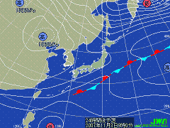 明日の気圧配置図