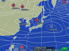 明日の気圧配置図