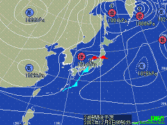 明日の気圧配置図