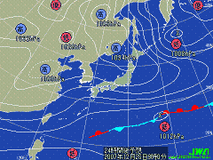 明日の気圧配置図