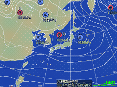 明日の気圧配置図