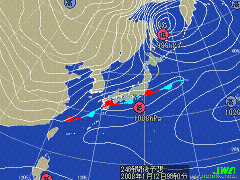 明日の気圧配置図