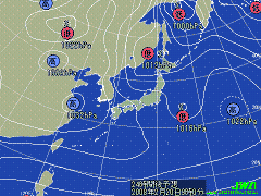 明日の気圧配置図
