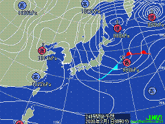 明日の気圧配置図