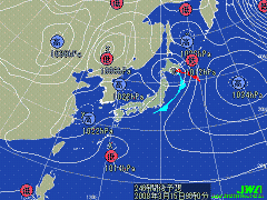 明日の気圧配置図