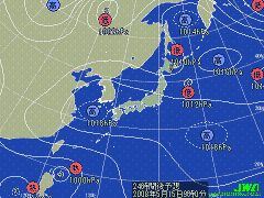明日の気圧配置図
