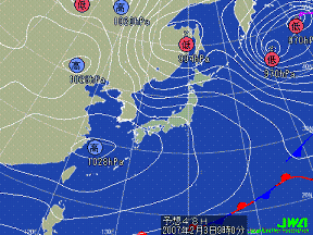 明日の気圧配置図