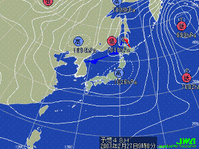明日の気圧配置図