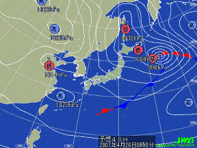 明日の気圧配置図