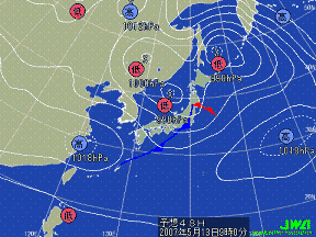 明日の気圧配置図