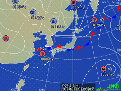 明日の気圧配置図