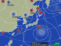 明日の気圧配置図