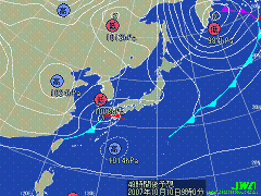 明日の気圧配置図