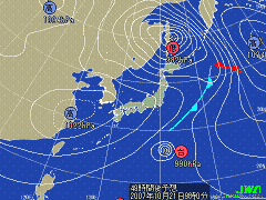 明日の気圧配置図
