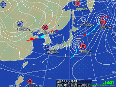 明日の気圧配置図