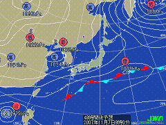 明日の気圧配置図