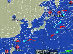 明日の気圧配置図