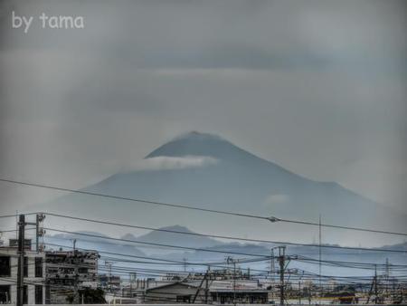 もやの中 薄っすら浮かぶ昨日の富士山 時間をずらして 4枚