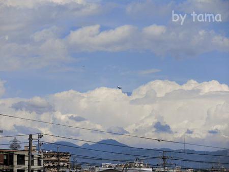 スヌーピーが上空飛んでました♪ 飛行船「スヌーピーJ」号