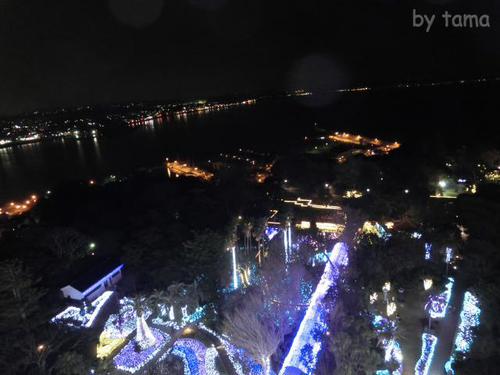 江ノ島シーキャンドル 展望灯台からの夜景とイルミネーション