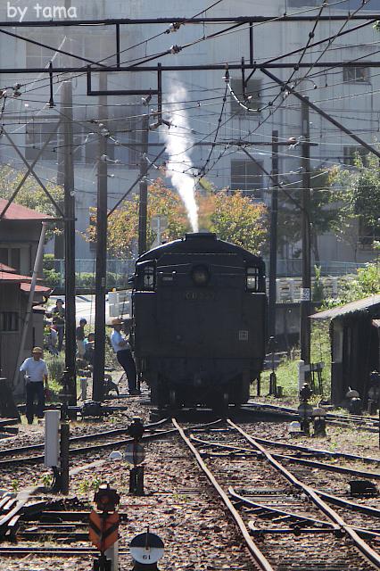 SLフェスタ2013 賑わう前の千頭駅 パノラマ写真