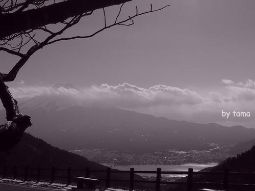 天下茶屋からの富士山の眺め