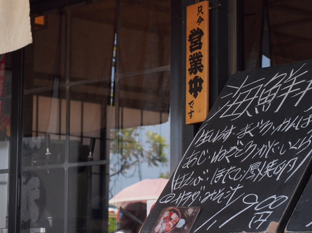 江ノ島で　朝獲れのシラス丼