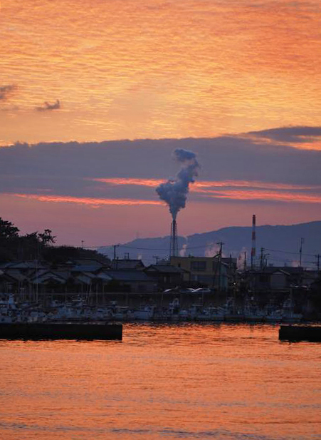 工場と富士山と夕日・・・・ 田子の浦 工場と富士山と夕日・・・・ 田子の浦