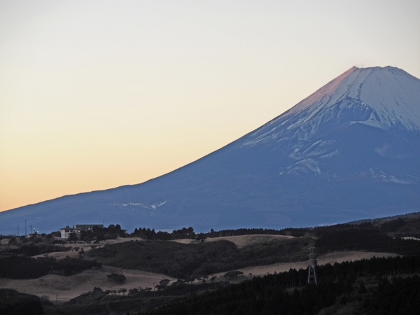県道20号 富士山と夕日 県道20号 富士山と夕日