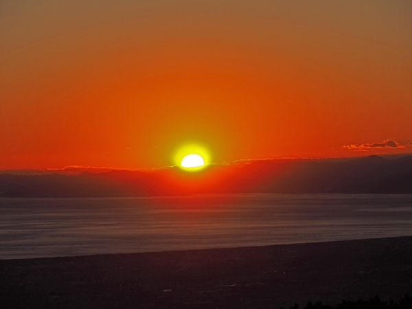 県道20号 富士山と夕日 県道20号 富士山と夕日