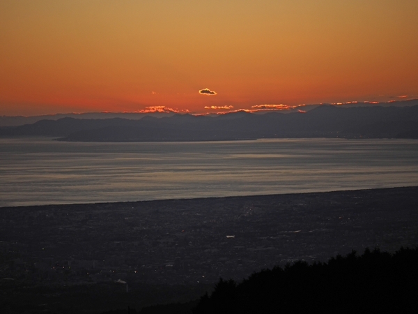 県道20号 富士山と夕日 県道20号 富士山と夕日