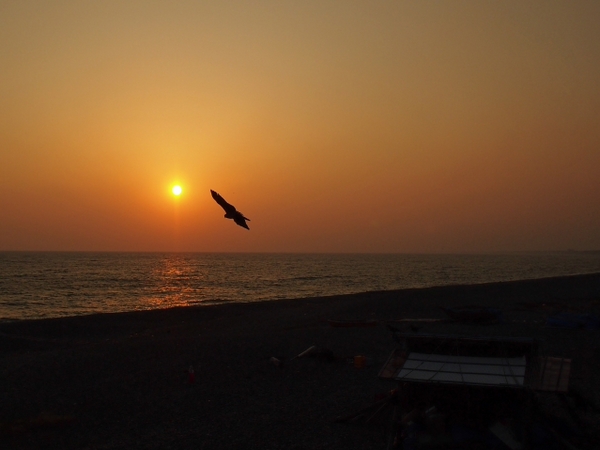 千本浜からの夕日 沼津 千本浜からの夕日 沼津