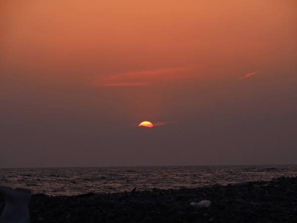 千本浜からの夕日 沼津 千本浜からの夕日 沼津