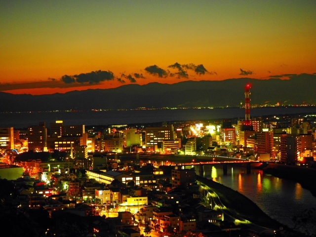 香貫山展望台からの夕景 マジックアワー 香貫山展望台からの夕景 マジックアワー