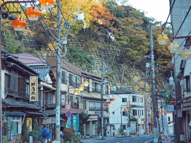 万葉公園駐車場前からの風景 紅葉 万葉公園駐車場前からの風景 紅葉