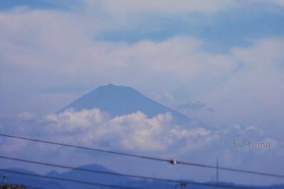 家のベランダから 久々の富士山♪
