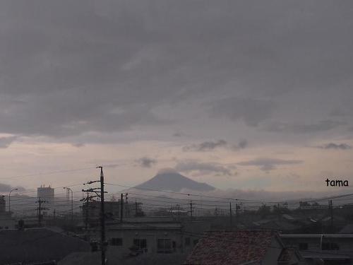 雨の中の富士山 雨の中の富士山